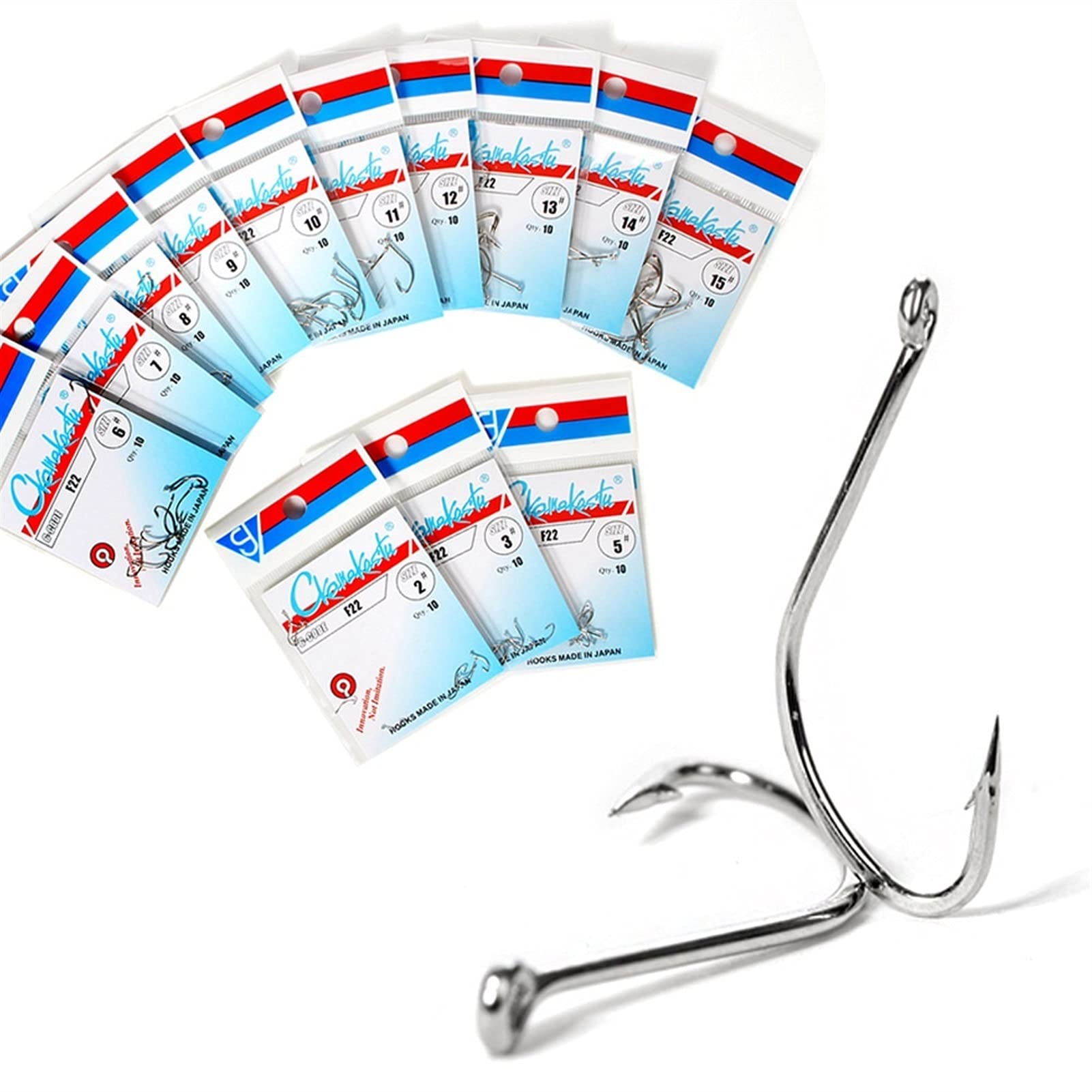 Hameçons De Pêche En Acier Inoxydable - Lot De 30 - Tailles 1/0 à 9/0 - Pour Mer, Calamar, Gros Poissons