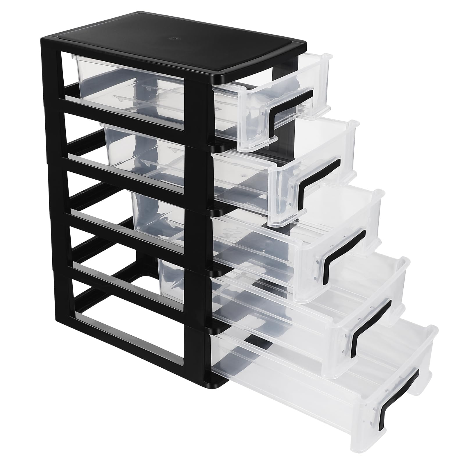 6 Contenitori In Plastica Trasparente Tiawudi XL – 35x25x15 Cm Per Dispensa, Cucina E Armadio – Organizer Multiuso Con Maniglie