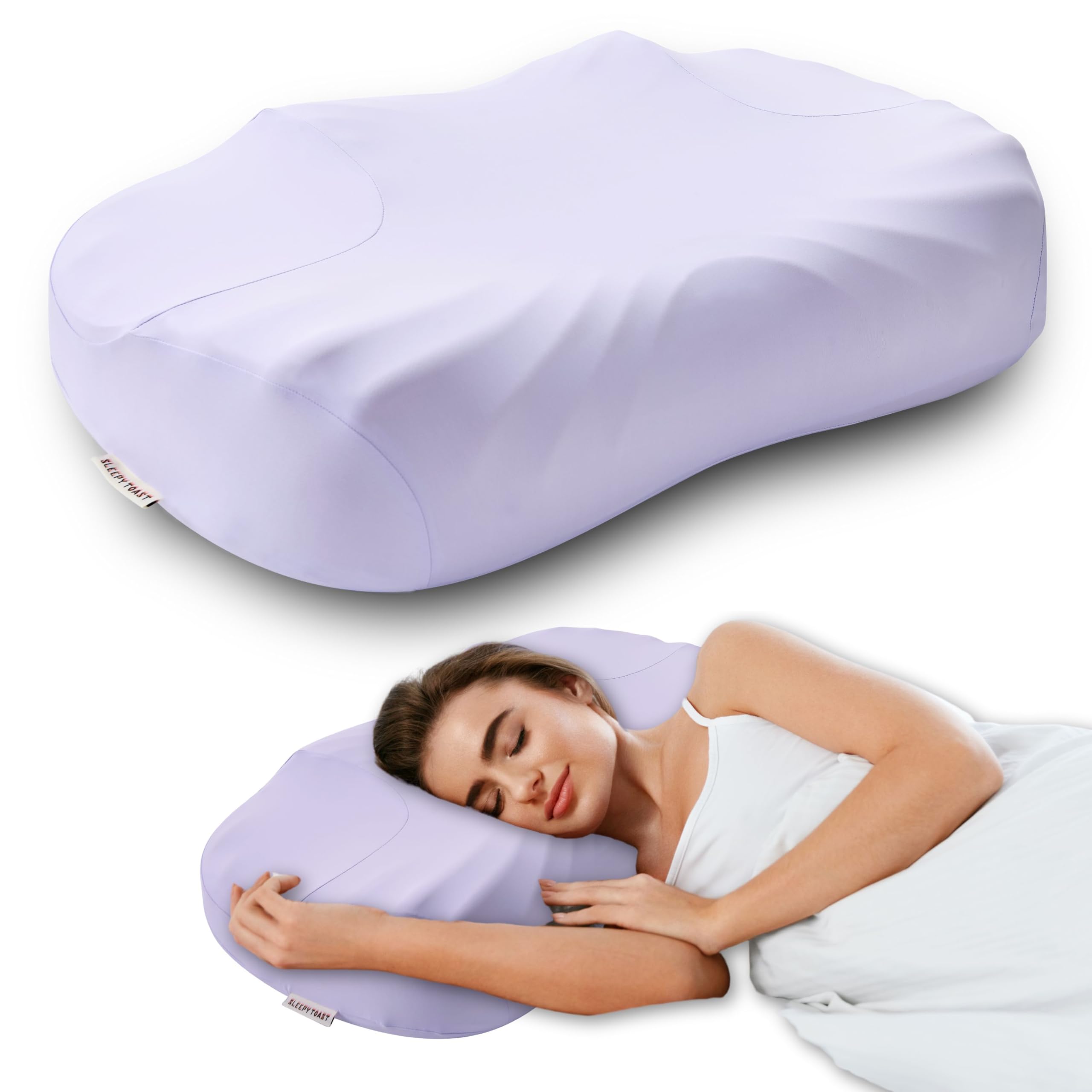 Pillow for Neck Pain Relief Cervical Neck Pillow for Sleeping with Unique Wave Valley Design for Gentle Massage