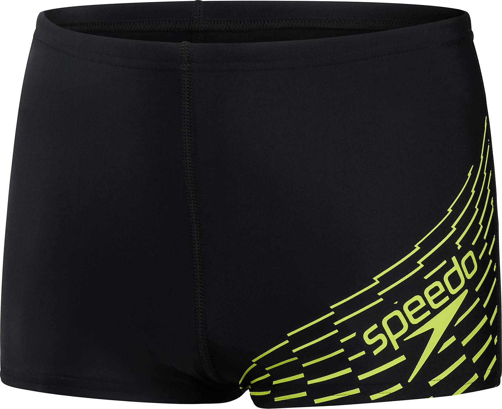 Speedo Black/Atomic Lime Medley Logo Aquashort Swimwear