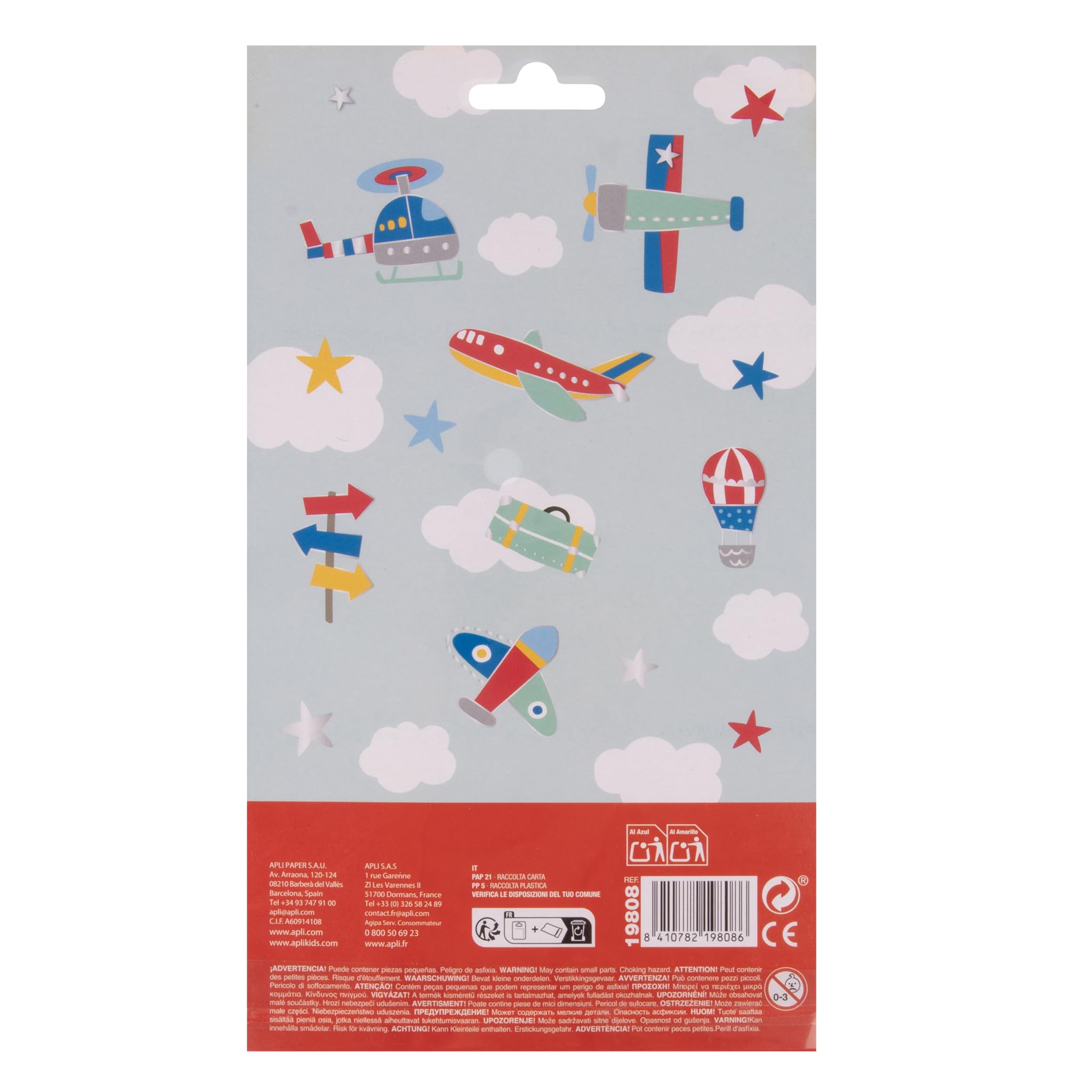 APLI Kids Maxi-Sticker Luftfahrzeuge – 31 Coole Aufkleber Mit Silber-Prägung Für Kinder