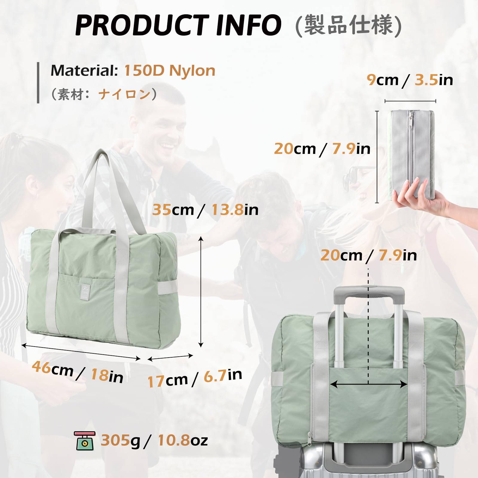 TRIWONDER Sac de Voyage Pliable Sac de Sport Léger pour Homme Femme Avion Cabine Vacance Gym