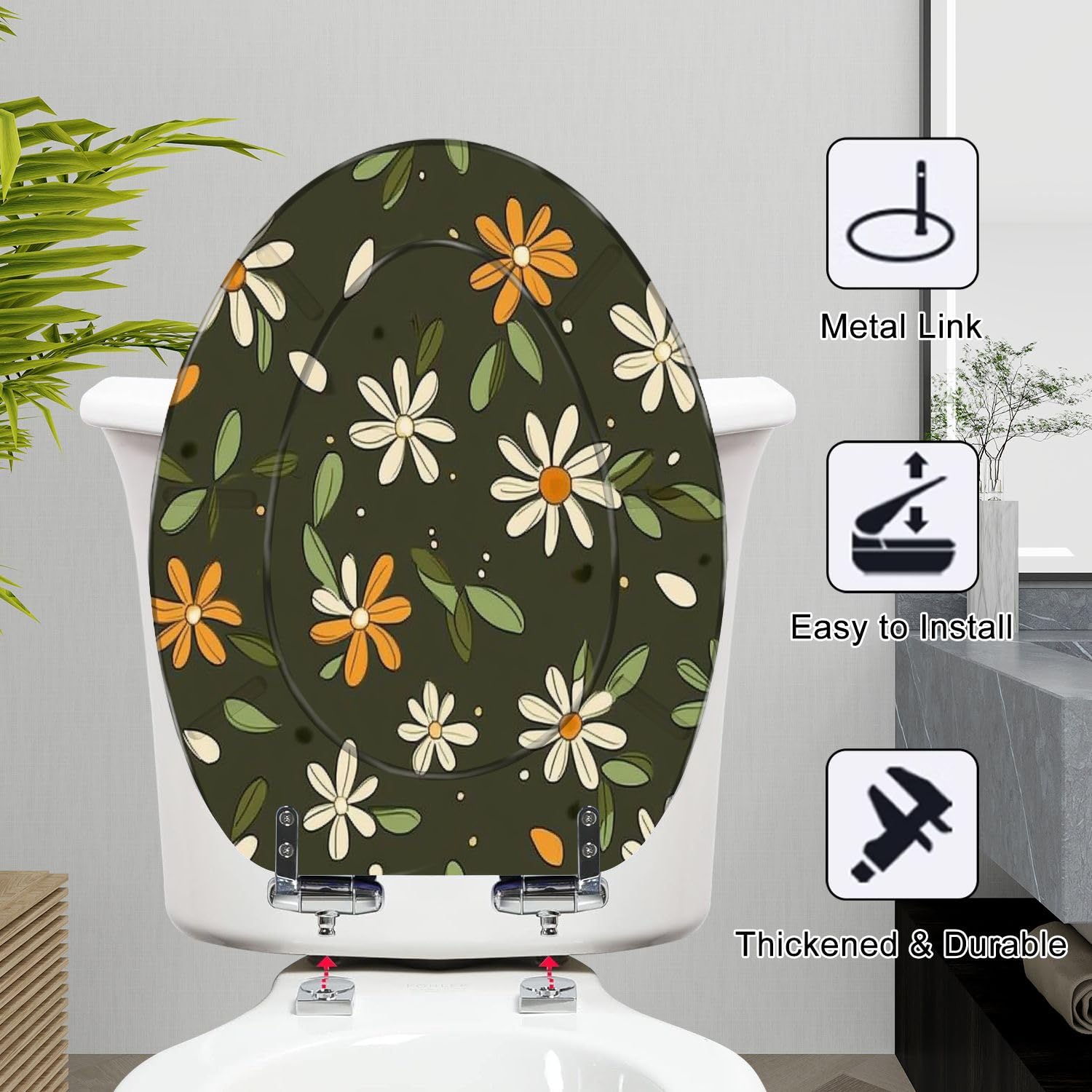 Sedile WC allungato per bagno