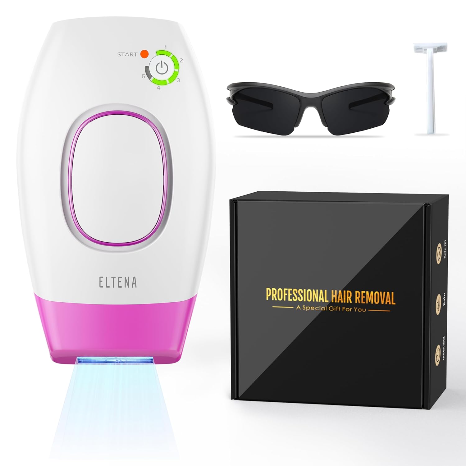 Professional IPL Hair Removal Device, At-Home Laser Hair Removal Kit for Women and Men, Painless & Permanent IPL Hair Removal Tool for Whole Body Professional IPL Hair Removal Device, At-Home Laser Hair Removal Kit for Women and Men, Painless & Permanent IPL Hair Removal Tool for Whole Body