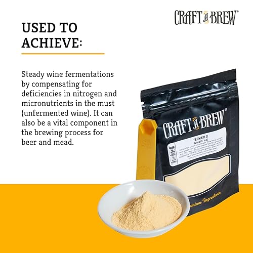 Miniatura 5 de Craft A Brew - Fermaid O - Nutrientes para levadura de vino - Fuente de nitrógeno más natural - Elaboración de vinos en casa - Promueve