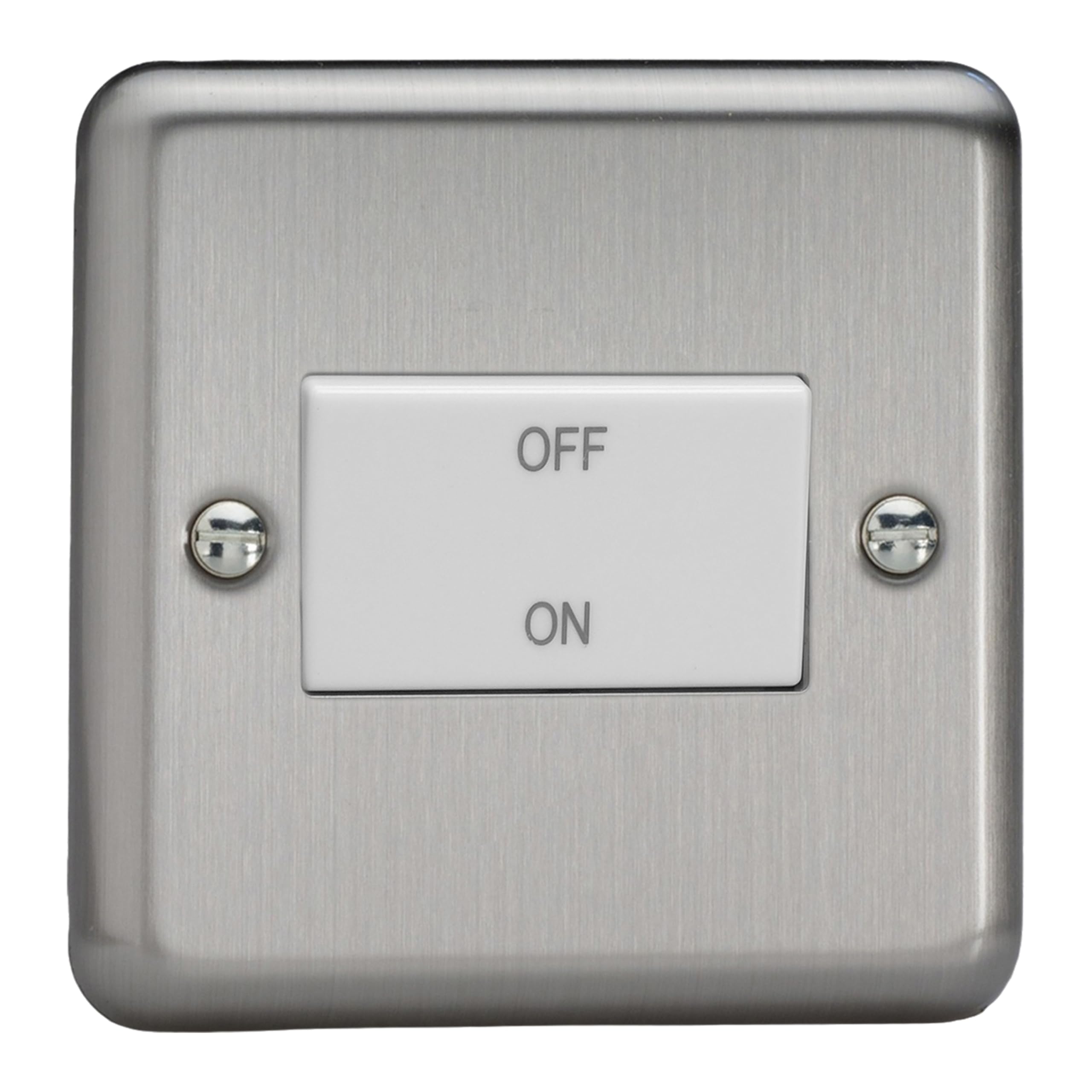 Switch Silver Fan Isolating Rocker Classic Matt Chrome 10A 3 Pole Varilight