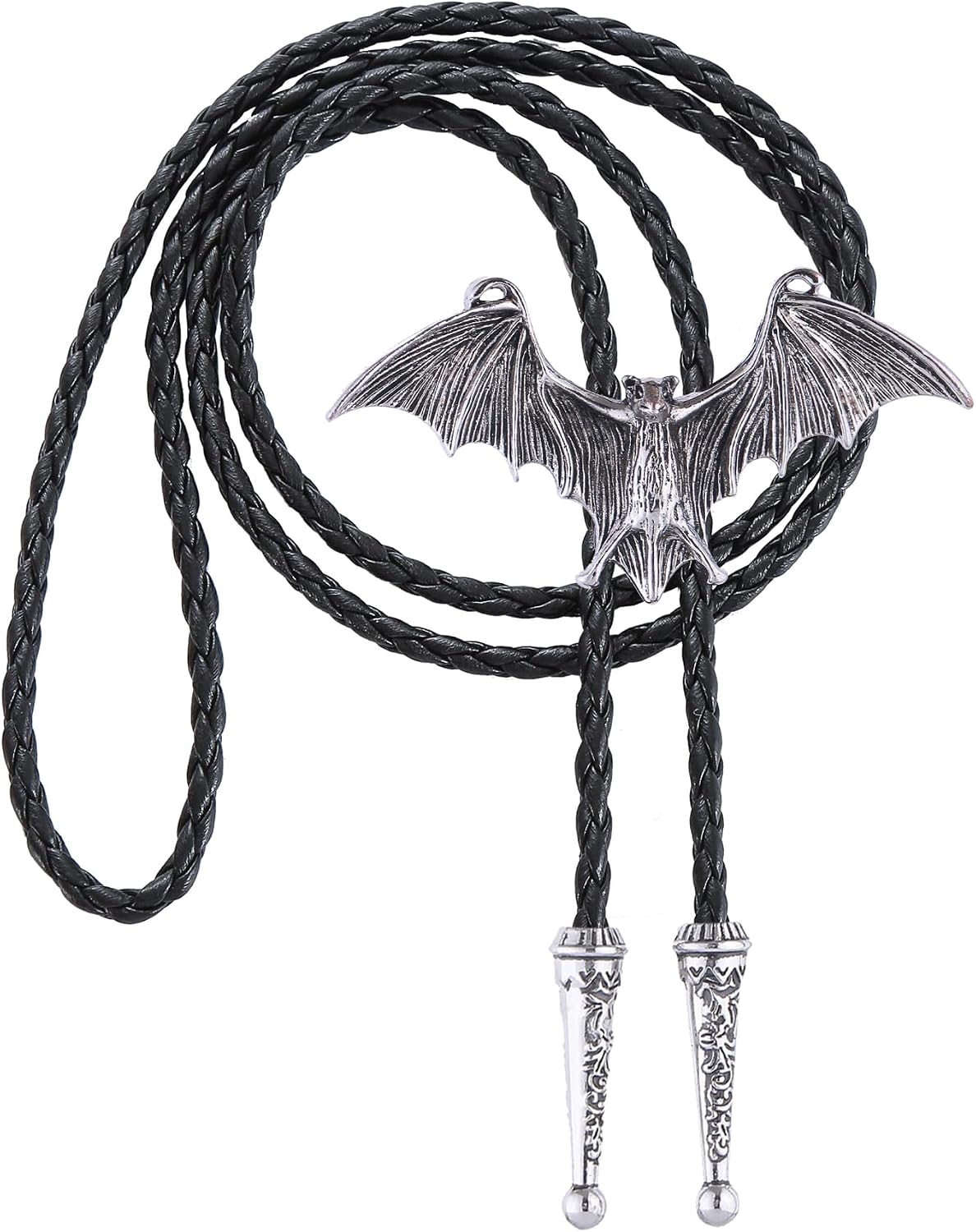GelConnie Bolo Tie for Men Western Cowboy Necktie Texas Viking Style Tie Silver Native American Accessories Cowgirl Costume