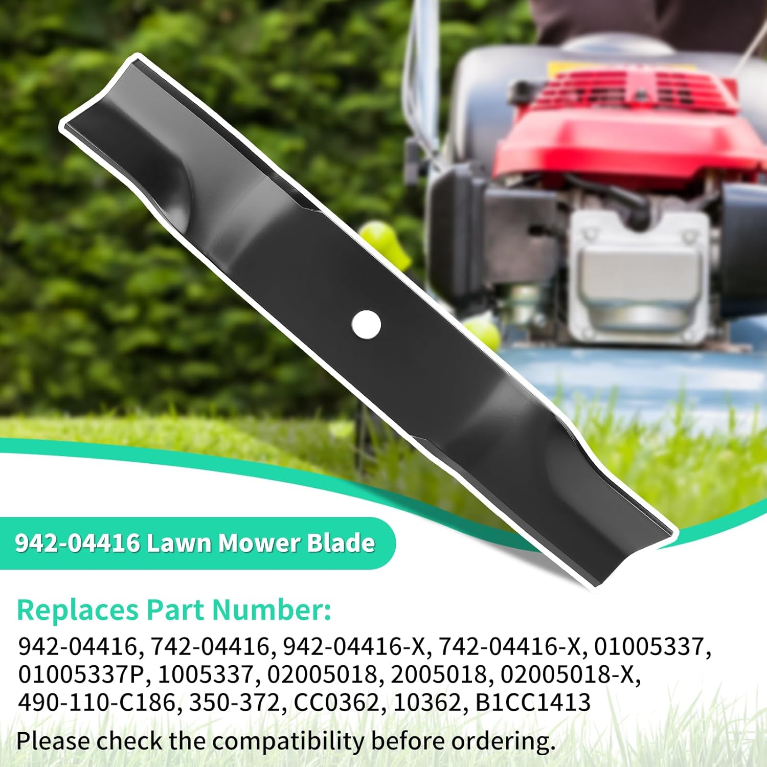 942-04416 High Lift Blades for 54" Deck, 742-04416 Mower Blades Compatible with Cub Cad-et Pro X 654 Z 154 554 Tank Z-Force L54 S54 Lawn Tractor, Replaces 01005337P 01005337 02005018, 3 Pack