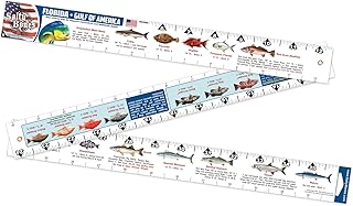Salty Bones Florida Gulf of America Saltwater Lawstick - Double-Sided 36" Folding Fishing Ruler with Florida's Gulf Guidelines - Made in The USA - Updated for 2026 - Newest Version