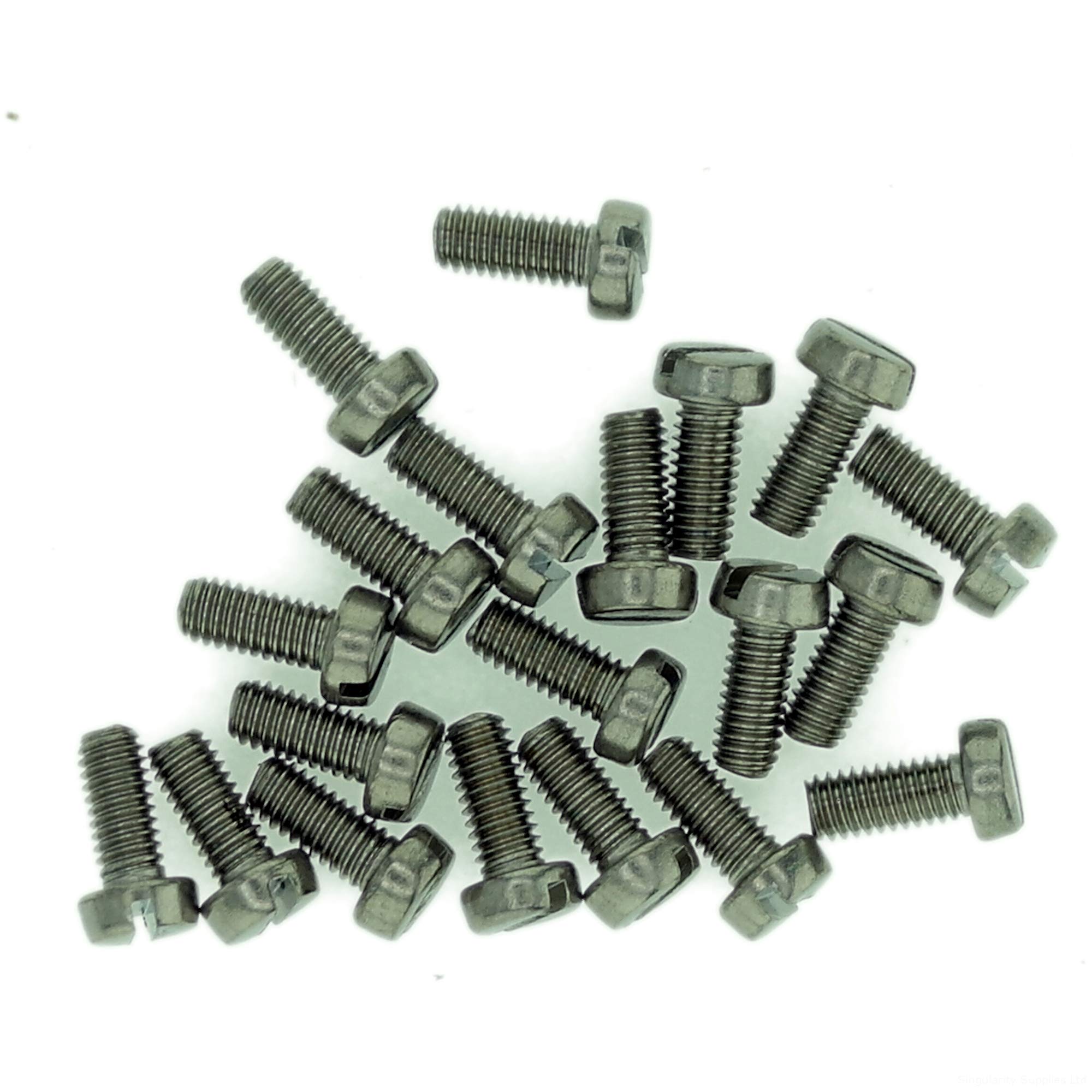 Singularity Supplies M3.5 (3.5Mm X 40Mm) Slot Cheese Machine Screw (Bolt) - Stainless Steel (A2) (Pack Of 20)