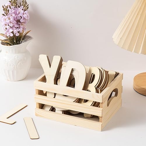 Miniatura 5 de Juego de 3 cajas de madera rústica con asas, cajas decorativas de madera, caja de almacenamiento de madera para cocina, oficina, dormitorio,