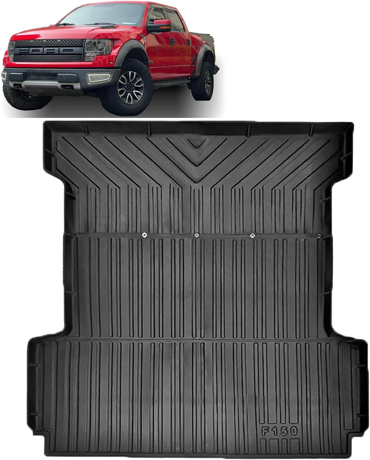 Truck Bed Mat Fits for Ford F150 5.5FT 2015-2024, TPE Trunk Protection Truck Bed Liner Mat Ford F150 Accessories