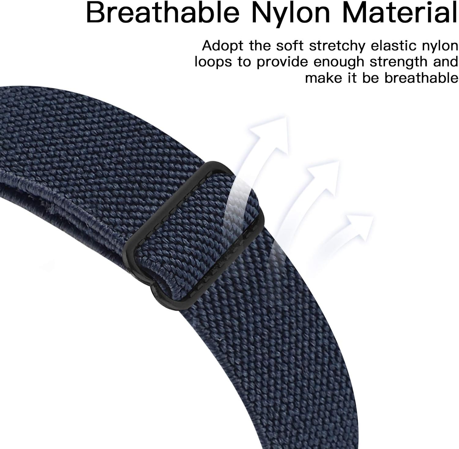 YONWORTH Adjustable Elastic Watch Band Compatible with Fitbit Charge 2 Bands, Stretchy Nylon Loop Strap Soft Wrist Bands Bracelet Sport Replacement for Women Men (Twill Light Ming Blue) : Electronics