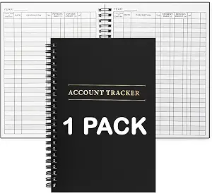 Expense Tracker Ledger Book (100 Pages, 1 Pack)