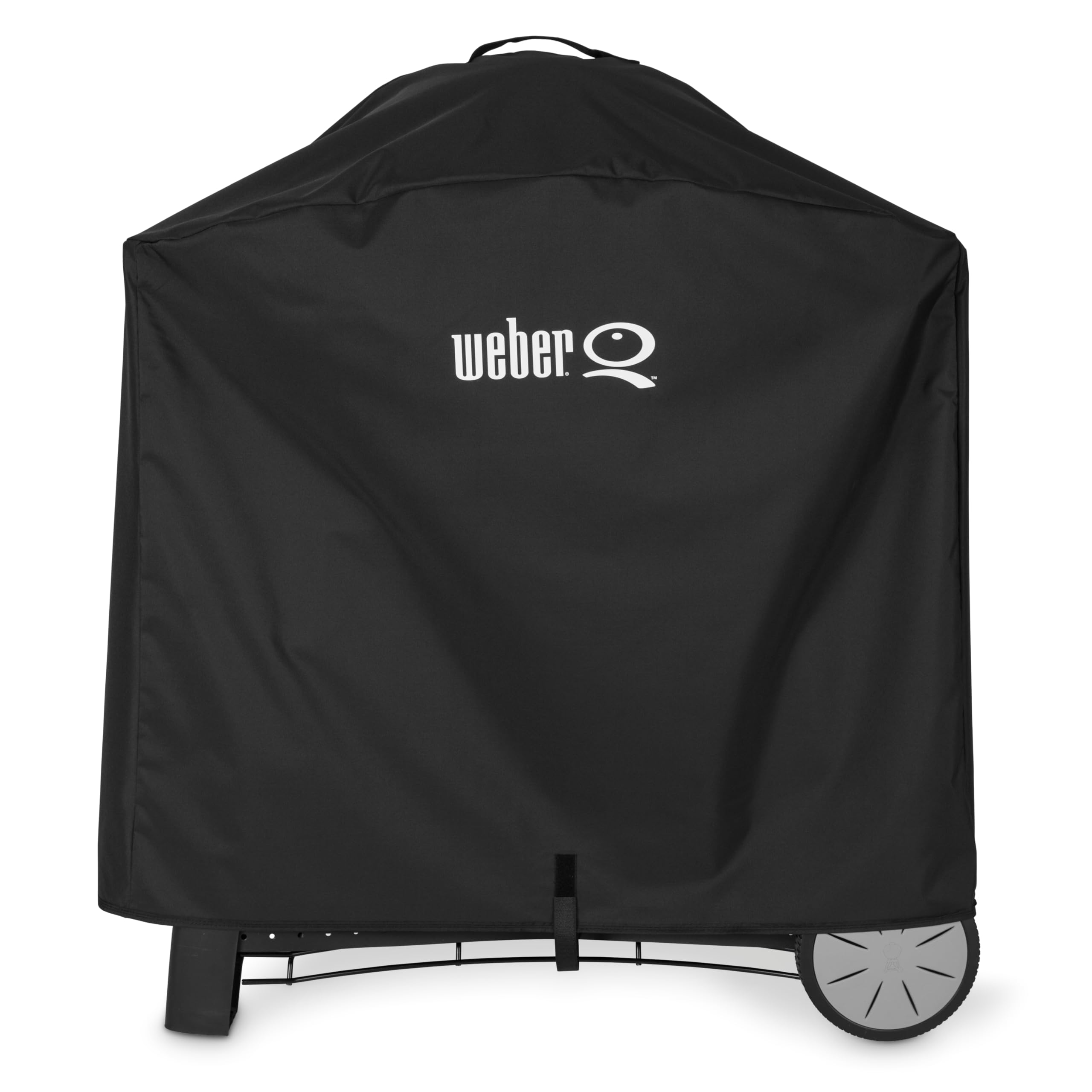 Weber Premium Grill Abdeckhaube für Q 300/3000 Serie, atmungsaktiv UV- & wasserbeständig, Schutz for Wind & Wetter, mit Klettverschluss zum Befestigen - Schwarz (7184)