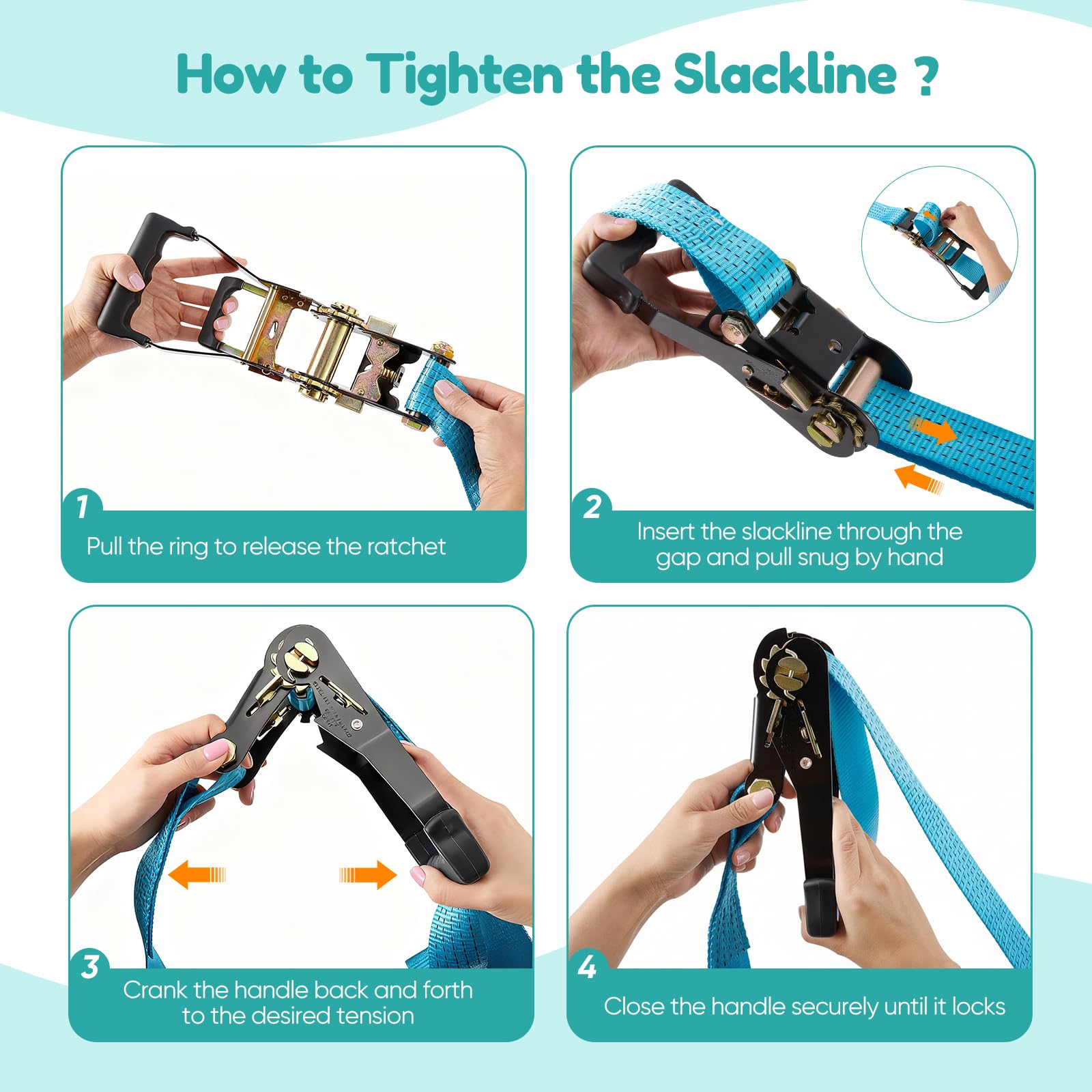 Set Slackline 8 in 1, ostacoli di arrampicata all'aperto con corda, aste per scimmie, anelli per arrampicata e scala, protezione per albero, borsa di stoccaggio, portata fino a 50 kg, per bambini 3-10