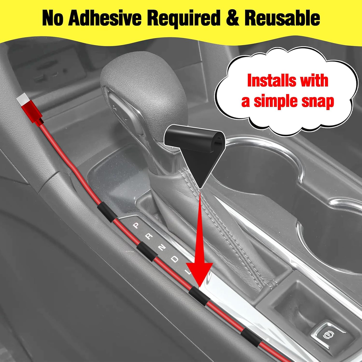 12 Pcs Car Trim Cable Clips, Wire Clips Cable Management Wire Organizer Cord Holder, Neatly Organize Cables for Vehicle Interior, Easy Installation, Ideal for Phone Chargers, Dash Cams and More