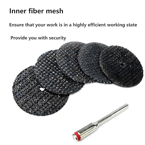 Miniatura 4 de 50 piezas de disco de corte de resina negro mini rueda de corte de rueda de corte eléctrica accesorios para herramientas rotativas de corte en