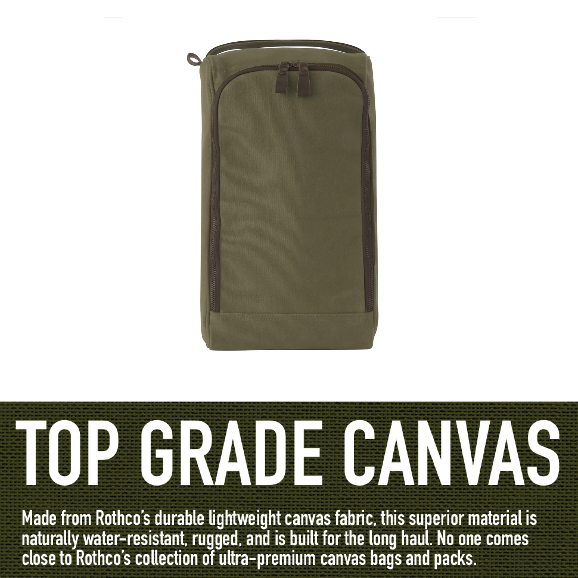 Rothco Bolsa de lona para zapatos, organizador de tenis para viajes, golf, gimnasio y deportes, Marrón, Rothco Bolsa de lona para zapatos