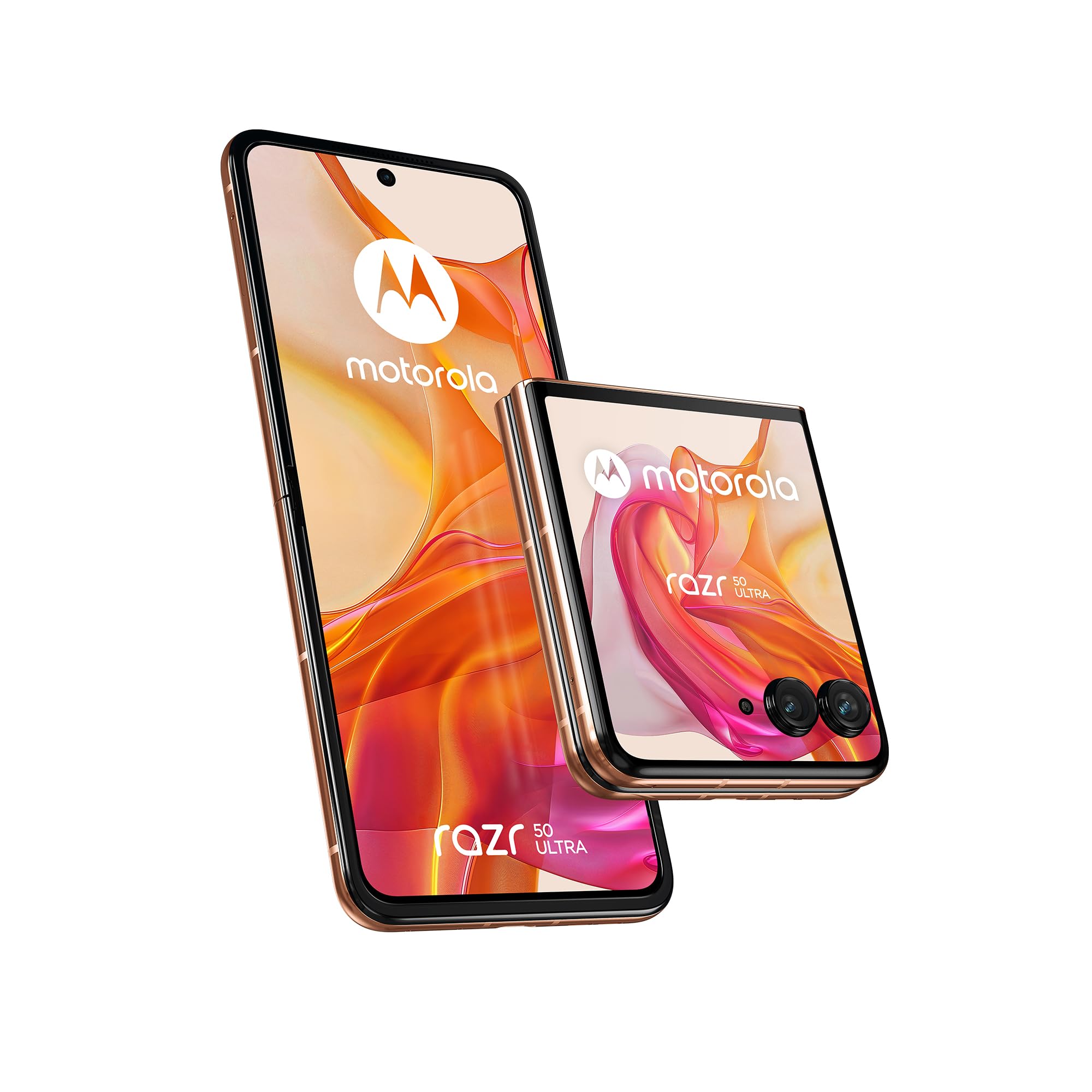 Motorola Razr 50 Ultra (12/512 GB, AI, display esterno 4.0’’ pOLED, interno 6.9" pOLED, 50+50MP, IPX8, Qualcomm Snapdragon 8s Gen 3, 4000mAh, 45W, wireless 15W, 5G, Dual SIM, Android 14), Peach Fuzz