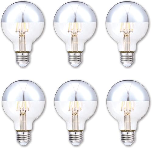 Miniatura 7 de Westinghouse Lighting 5169100 - Bombilla LED G25 de 4.5 W (equivalente a 40 W) de filamento medio cromado regulable G25, base mediana E26,