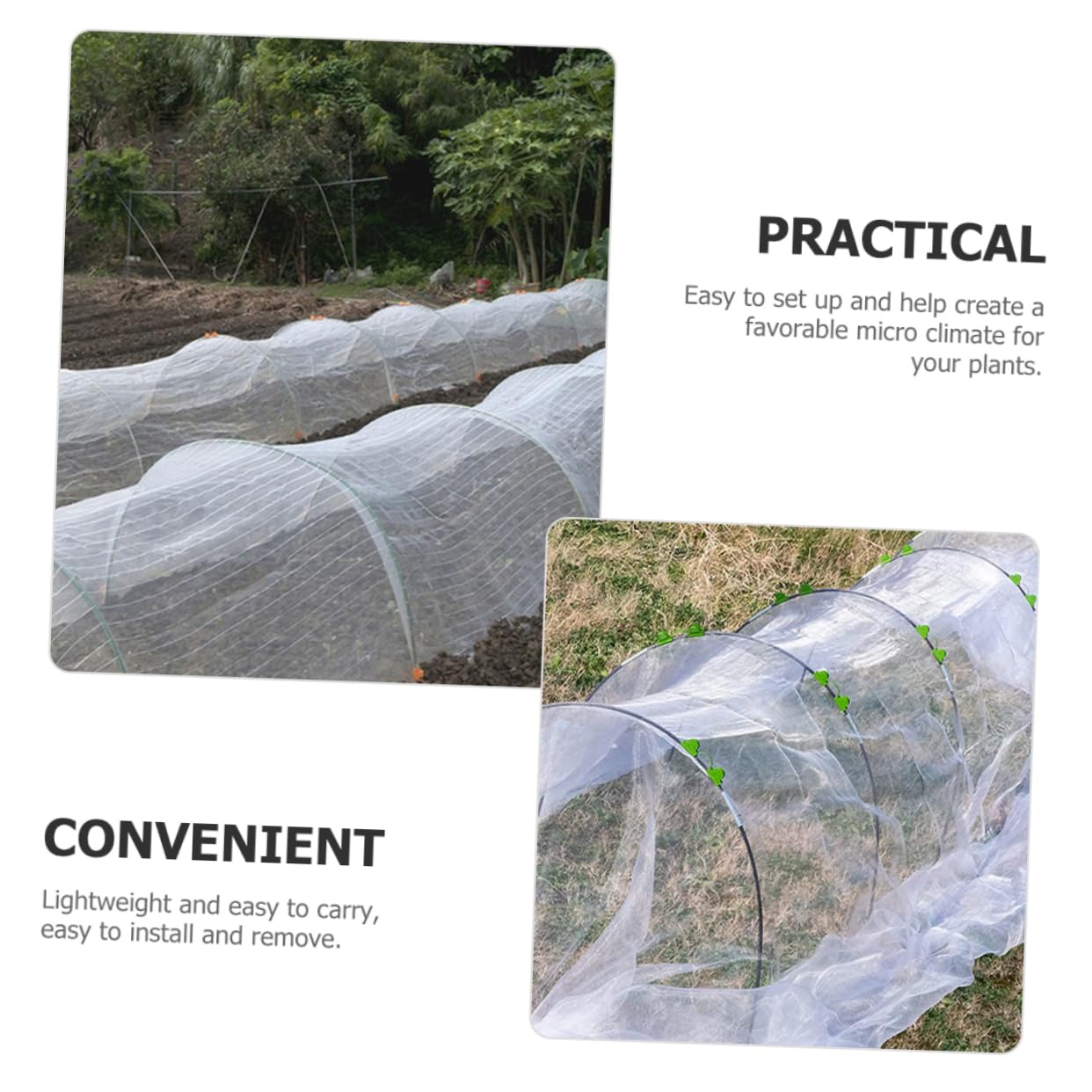 BESPORTBLE Arceaux De Couverture De Rangée Plastique Supports De Arqués Arceaux De Tunnel De Plantation pour Jardinage