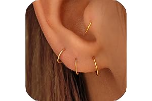 Small Cartilage Hoop Earrings 14K Gold Filled