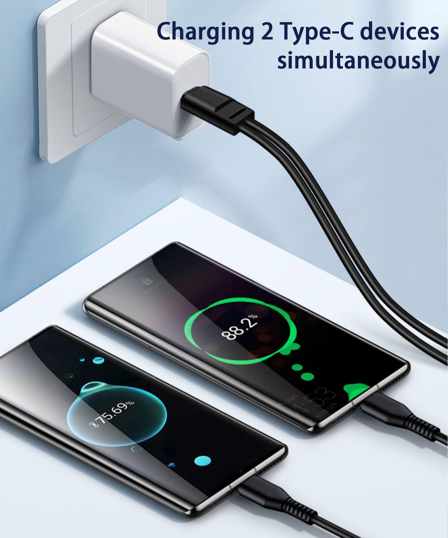 Splitter Usb C Otg Adaptateur USB-C Vers Double USB-A - Splitter OTG - Compatible IPhone 15, MacBook, Samsung, Etc. Mini Hub Usb C