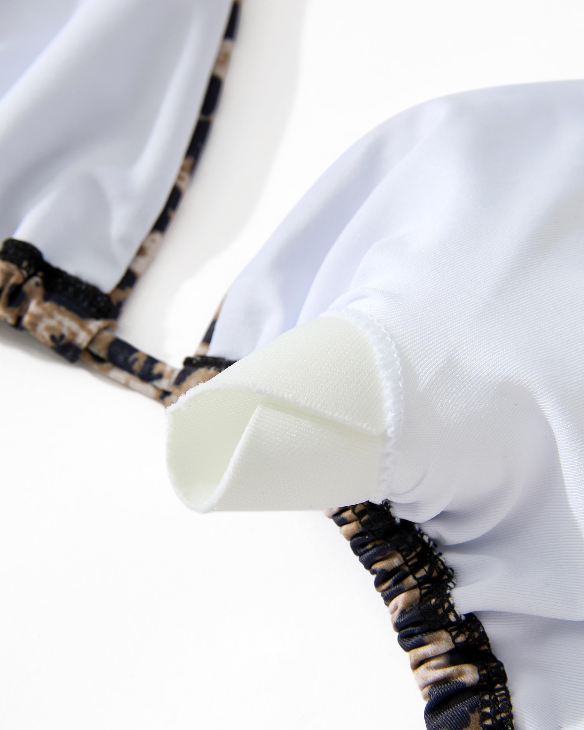 MOSHENGQI Women Sexy Brazilian Bikini 2 Piece Spaghetti Strap Top Thong Swimsuit Bathing Suit: X-Small Leopard-black-1