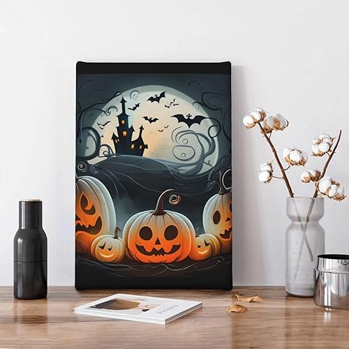 Miniatura 5 de yvkew Lienzo decorativo para pared de Halloween, decoración del hogar, pinturas de arte abstracto, regalos, arte moderno, decoración para oficina,