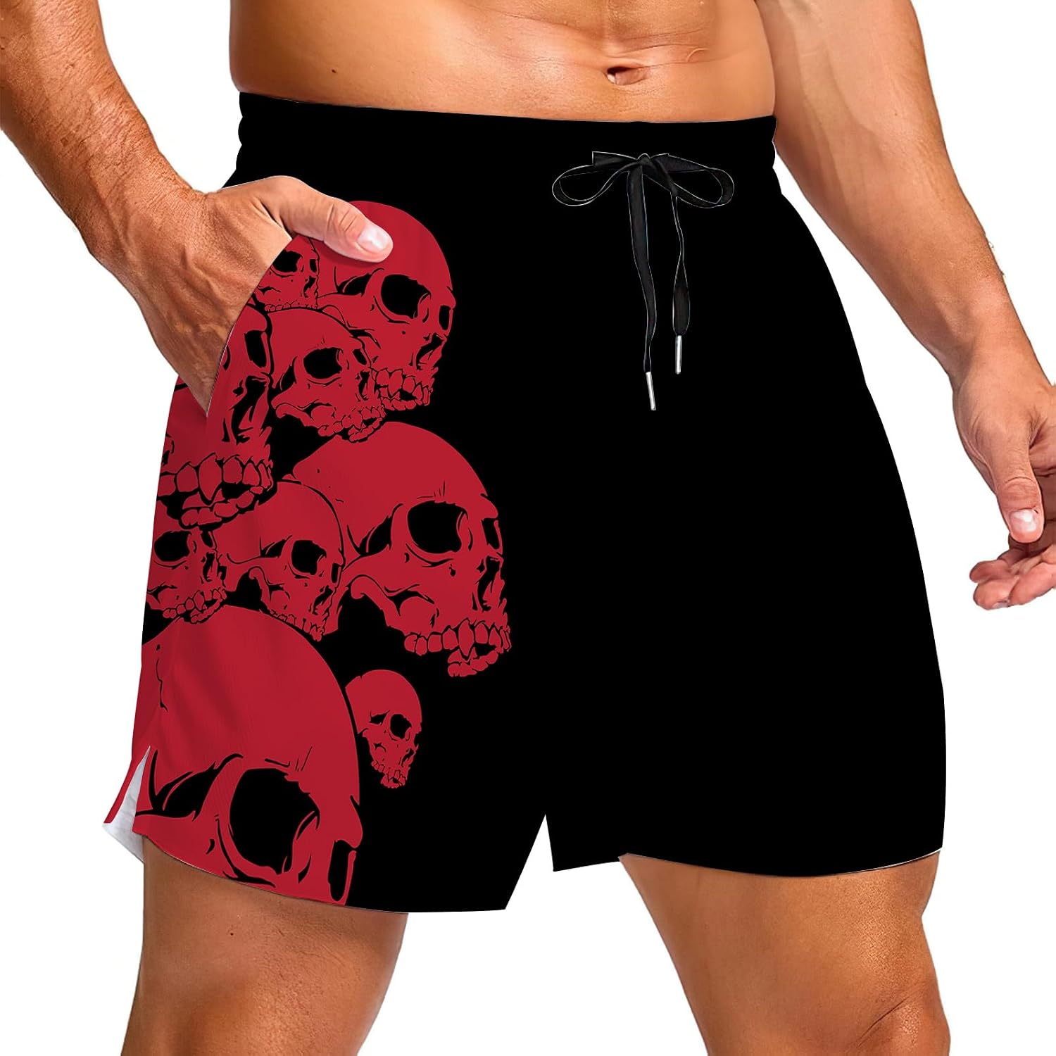 Men's Athletic Running Shorts with Pockets,Lightweight Quick Dry Basketball Workout Gym Shorts for Men
