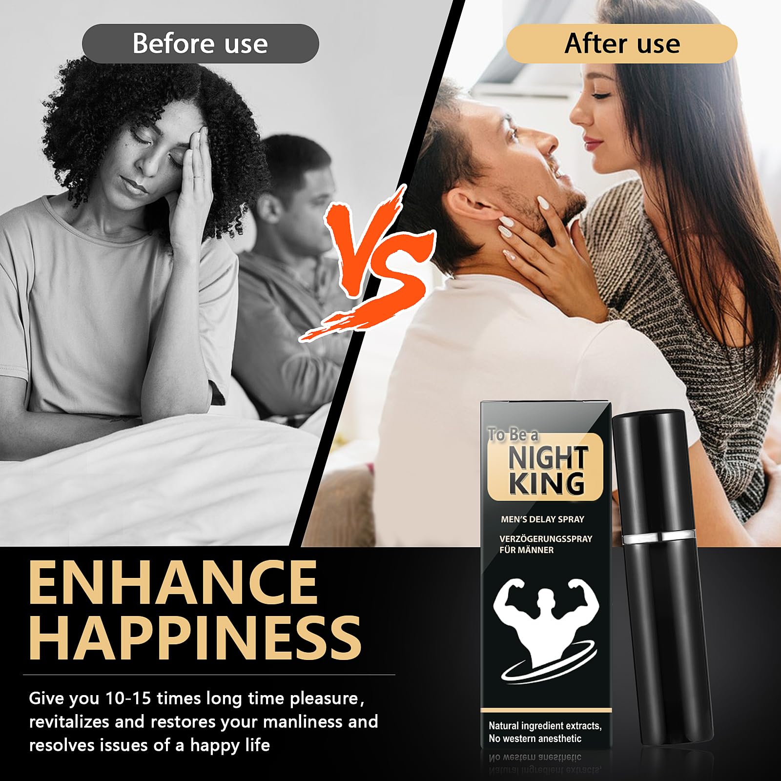 Spray retardateur pour homme, améliore le charme, effet rapide, améliorer le confort du corps et renforcer la confiance en soi