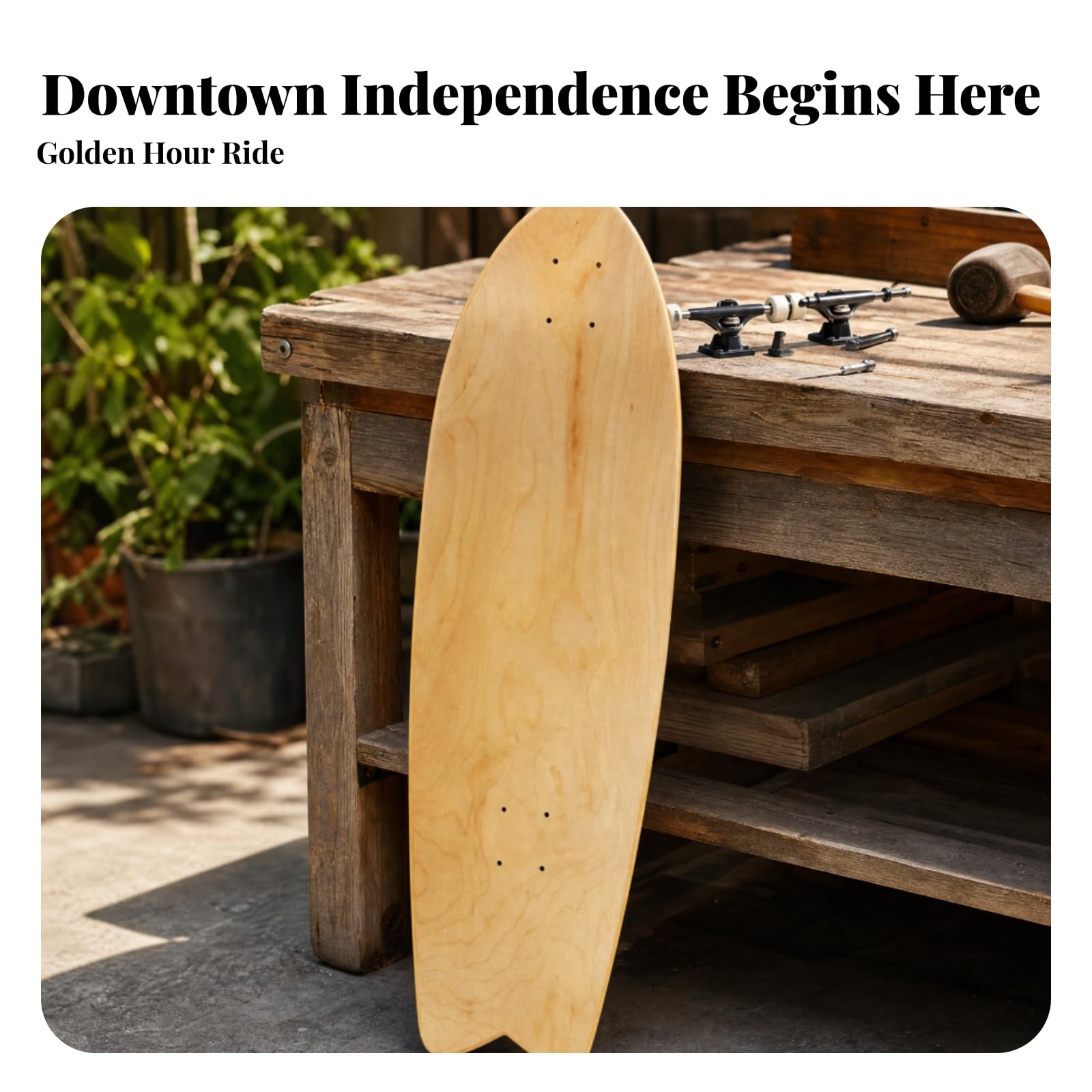 MagiDeal Plateau Skateboard à Grain Bois Naturel Pré-Percé Plateau Skate Montage Résistant Planche Skateboard en D'érable , Bois Foncé , 76X26cm
