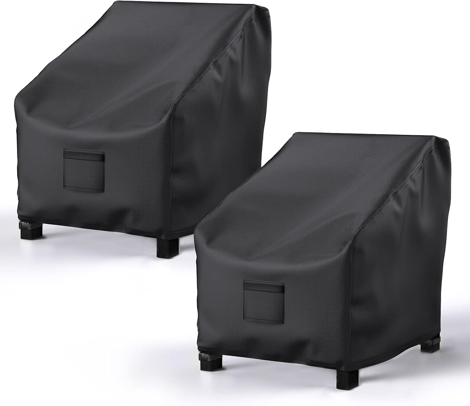 2 Pack Outdoor Patio Chair Covers Waterproof 40"Wx40"Dx36"H, Black