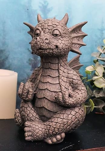 Miniatura 6 de Ebros - Estatua de poder de fuerza de Qi interior de 5 pulgadas de alto, acabado de resina de imitación de piedra de fantasía, Calabozos y dragones