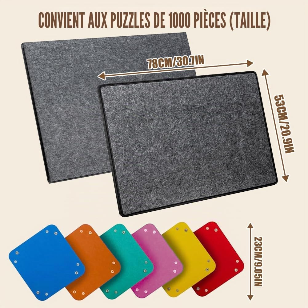 Plateau Puzzle de 1000 Pièces, Table Puzzle en Feutre