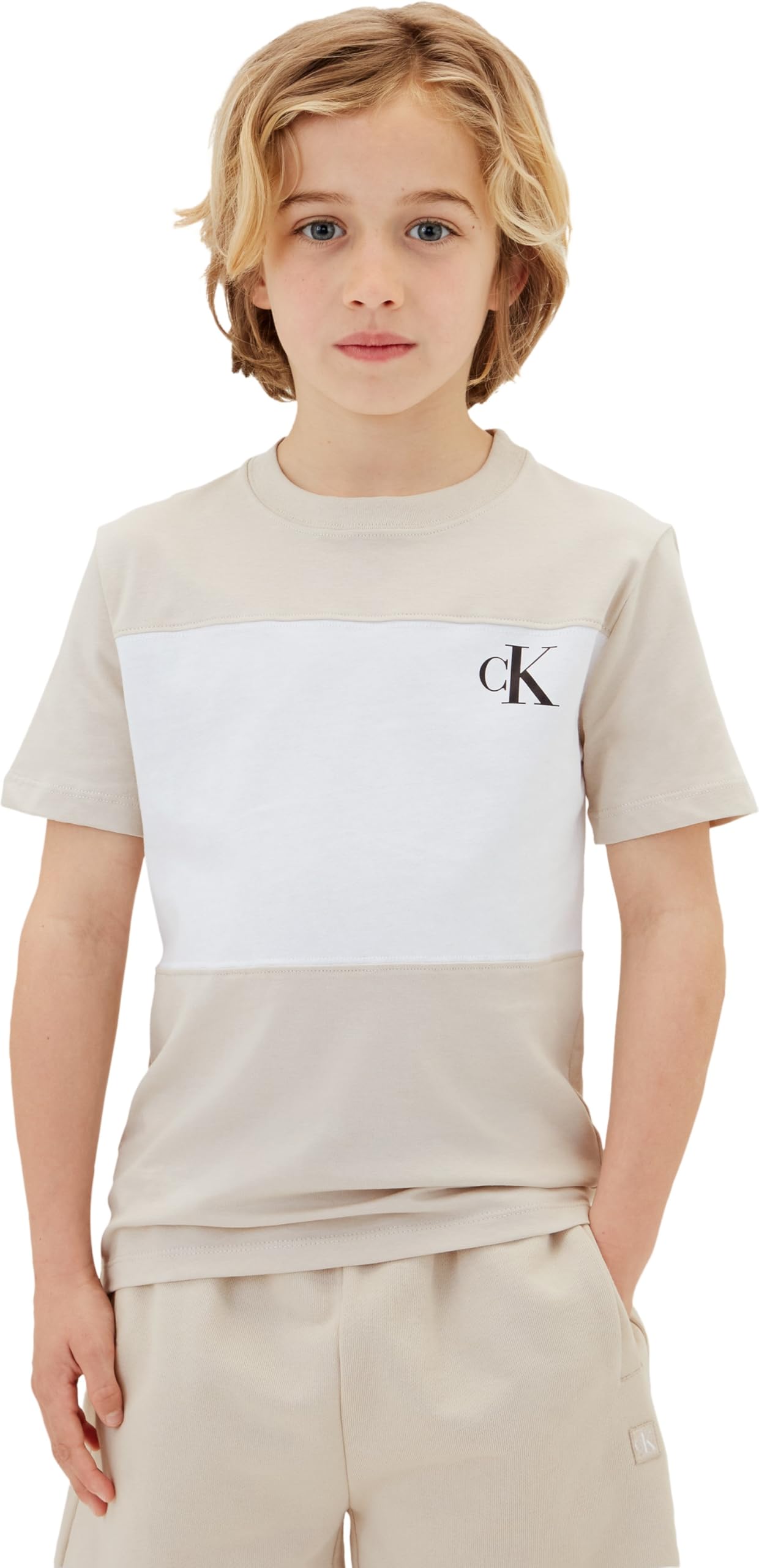 Calvin Klein Color Block 2-p T-Shirts Lvcksja46b Maglietta S/S Bambini e Ragazzi
