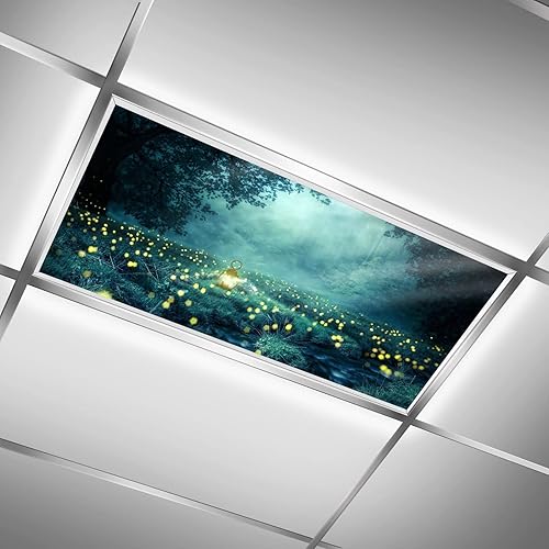 Miniatura 9 de Cubiertas de luz fluorescente para la oficina del aula, elimina el deslumbramiento severo que causa fatiga ocular y dolores de cabeza. Cubiertas de