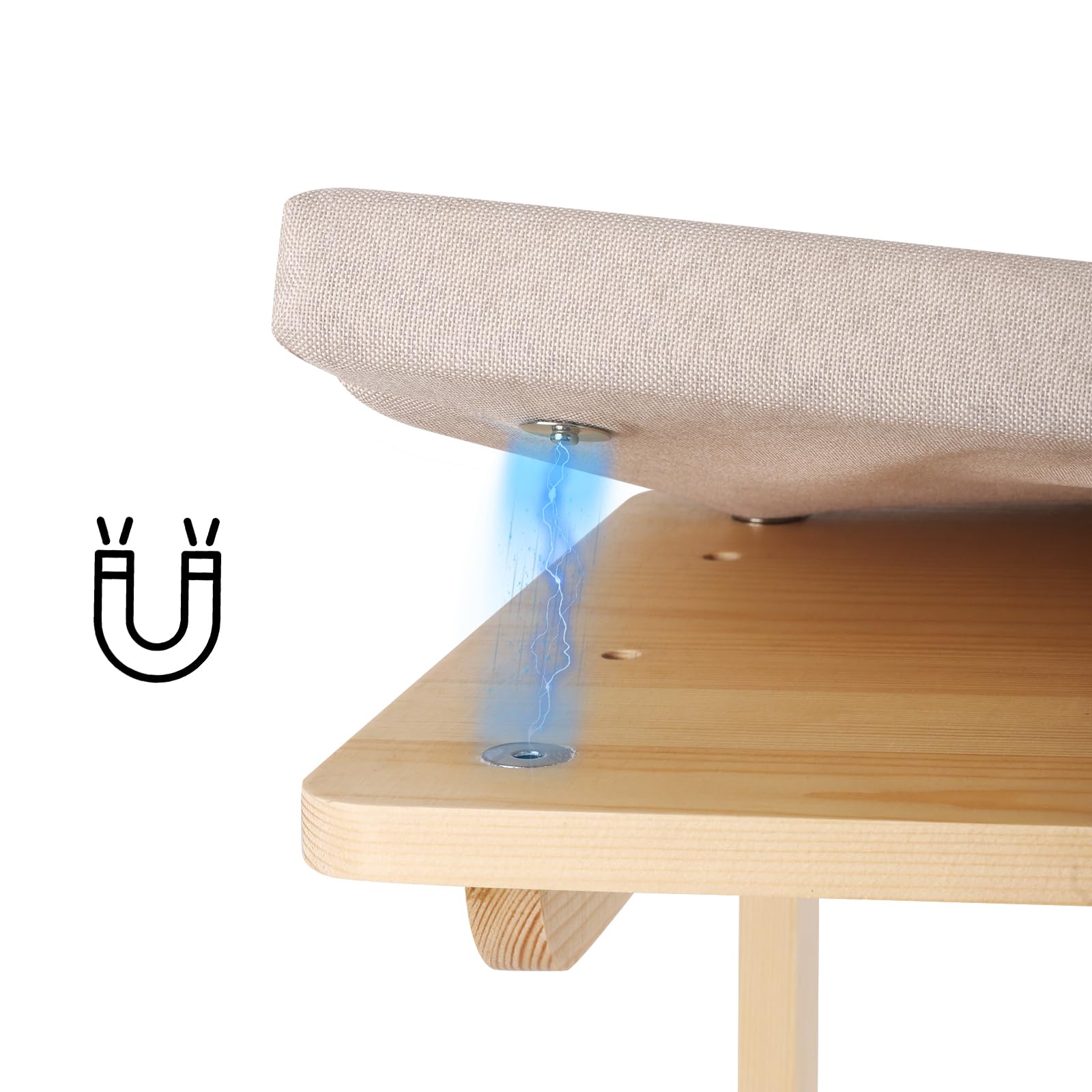 HUOLE Hamac Chat Fenetre Perchoir Lit Fenêtre Panier Suspendu Etagere pour Chats 40 * 30 * 25 cm-Gris Robuste Jusqu'à 18kg Facile à Monter et à déplacer Pas de Ventouse Balcon