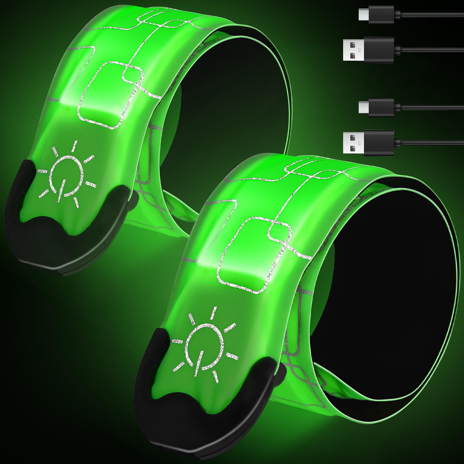 Rivsli LED Arband For Running,1 Pack,USB Rechargeable Safety Light For