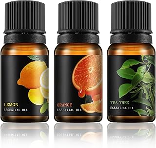 GEUUFEA 3 Pcs Essential Oil Set, Fragrance Floral Oil Set for Diffuser, Humidifiers, Candle Making, Aromatherapy, Skin Car...