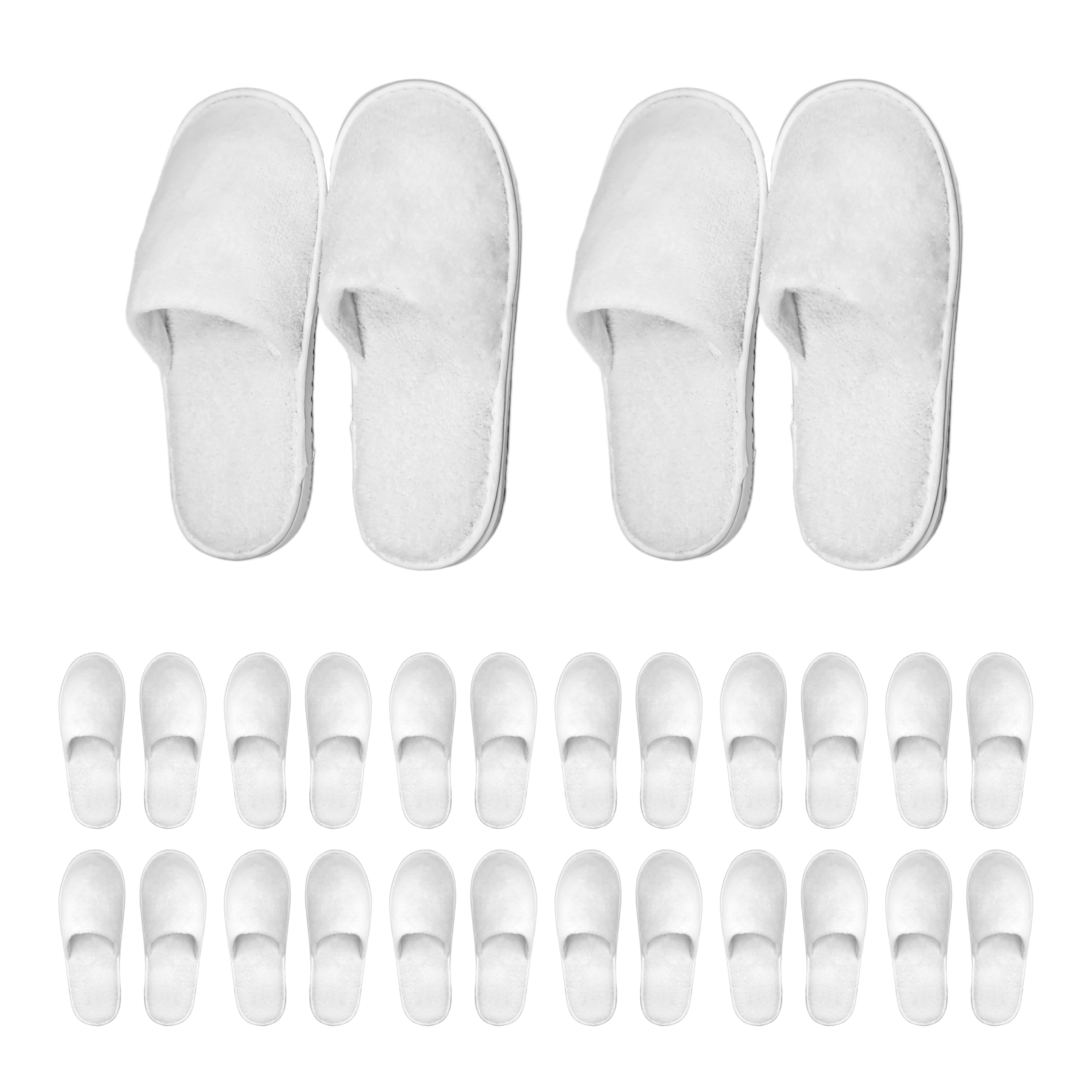 12 Pairs Disposable Guest Slippers Non-Slip Coral Fleece for Home Hotel
