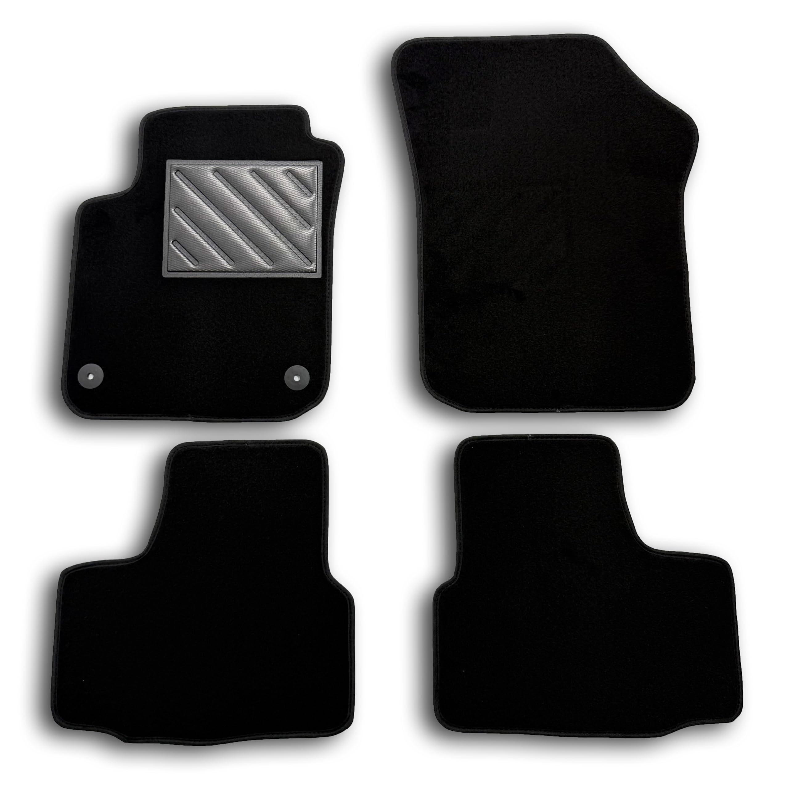 Alfombrillas Seat MII 2011-, a Medida, talonera de Goma Reforzada y Botones de fijación
