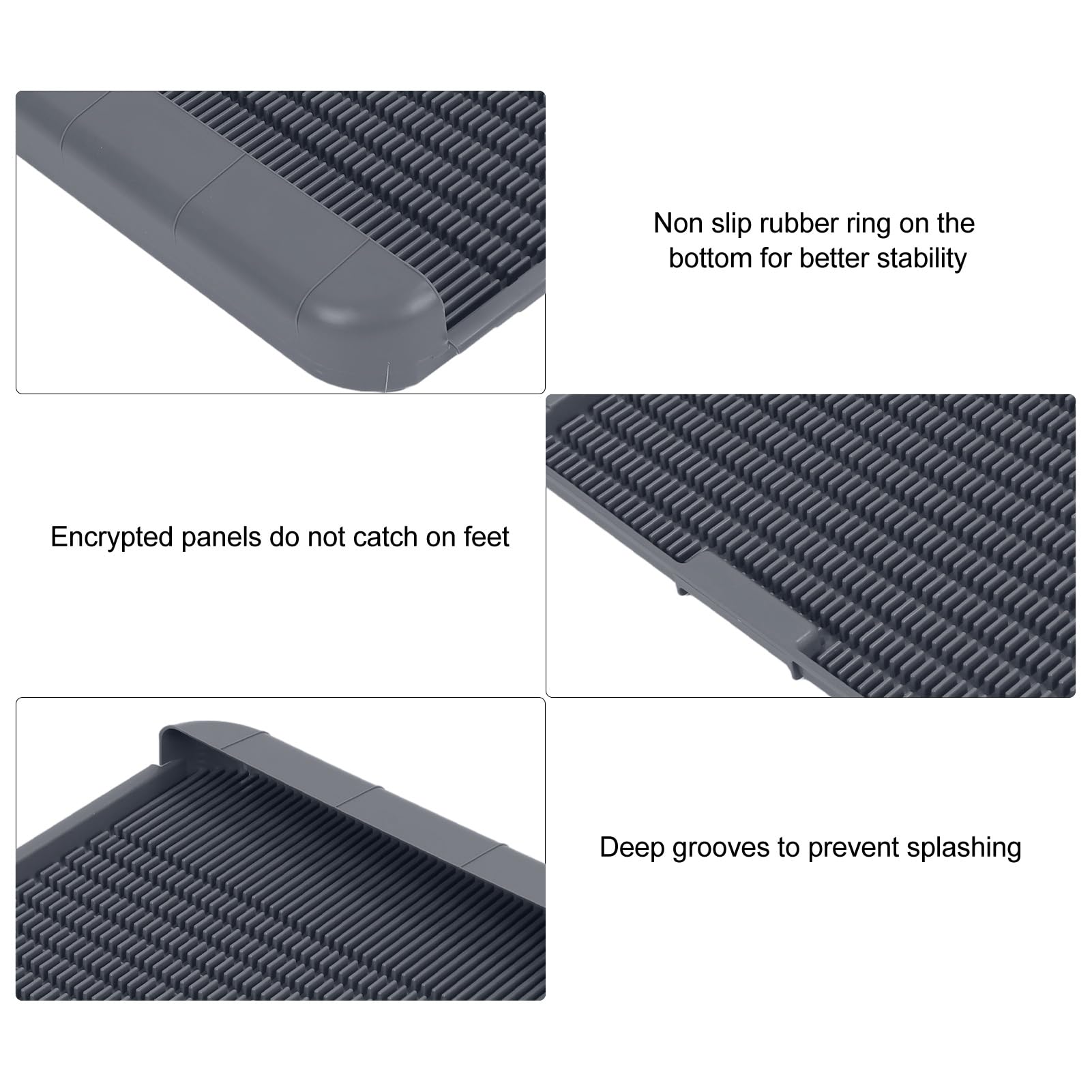 Support de Tapis de Pipi, Plateau d'apprentissage de la propreté pour Chiot, Bac à Litière pour Chiot, Toilettes pour Animaux Domestiques, Support de Tapis de Dressage,