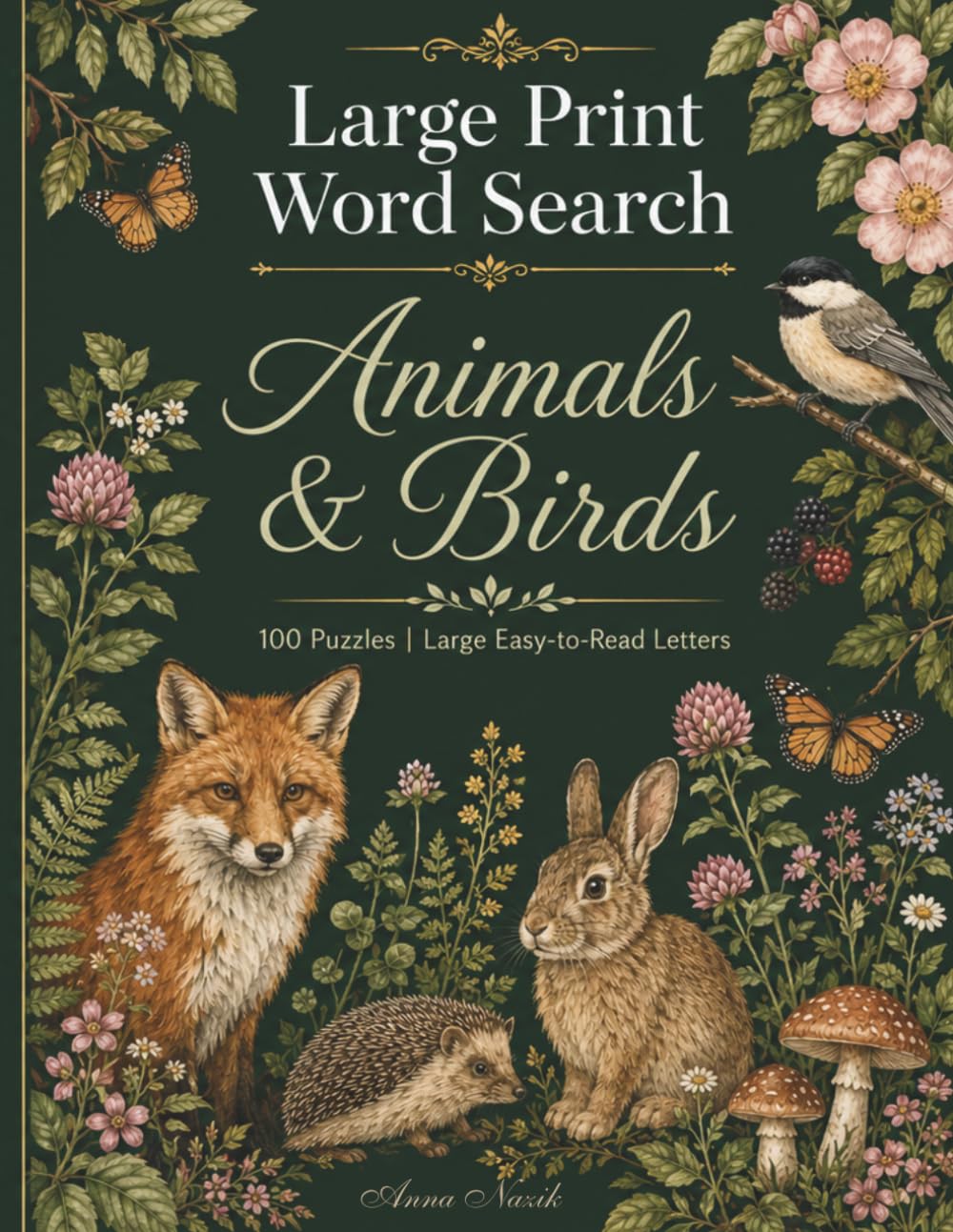Large Print Word Search: Animals & Birds