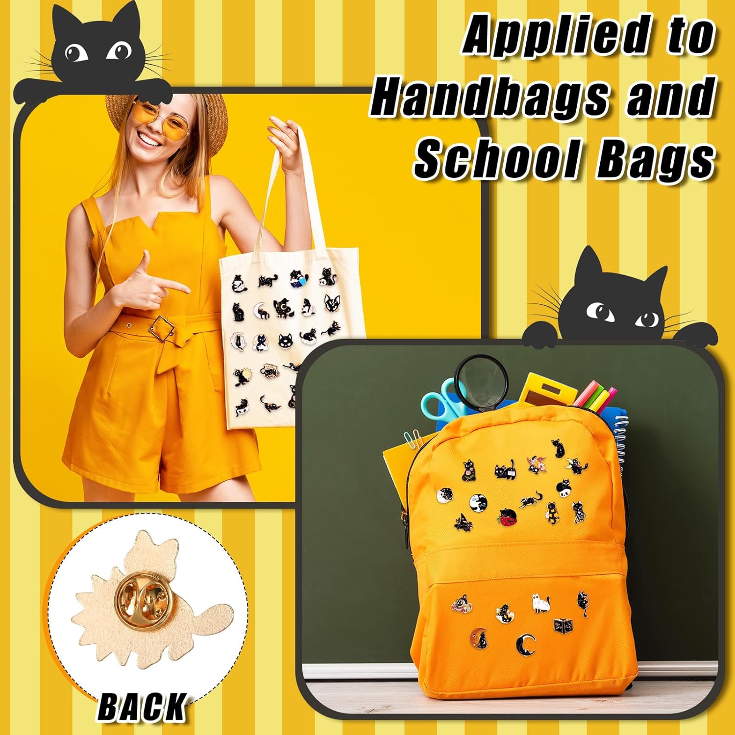 Ceenna 100 Pcs Enamel Pins Bulk Lapel Pins Brooches Decoration Gift for Backpack Clothes Women Badge Jewelry - Image 5