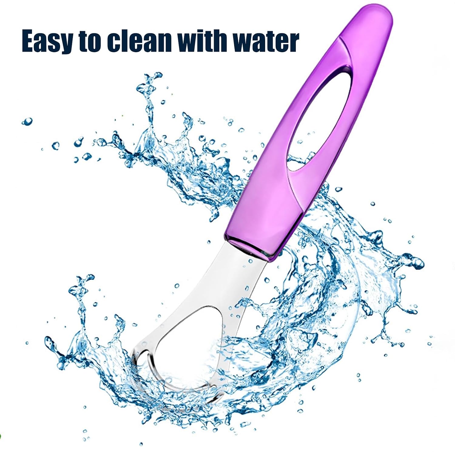 Tongue Cleaner, Tongue Scraper, Tongue Cleanser, Tongue Scraper, Tongue Scraper Cleaner, Helps Fight Bad Breath, Tongue Scrapers (Purple)