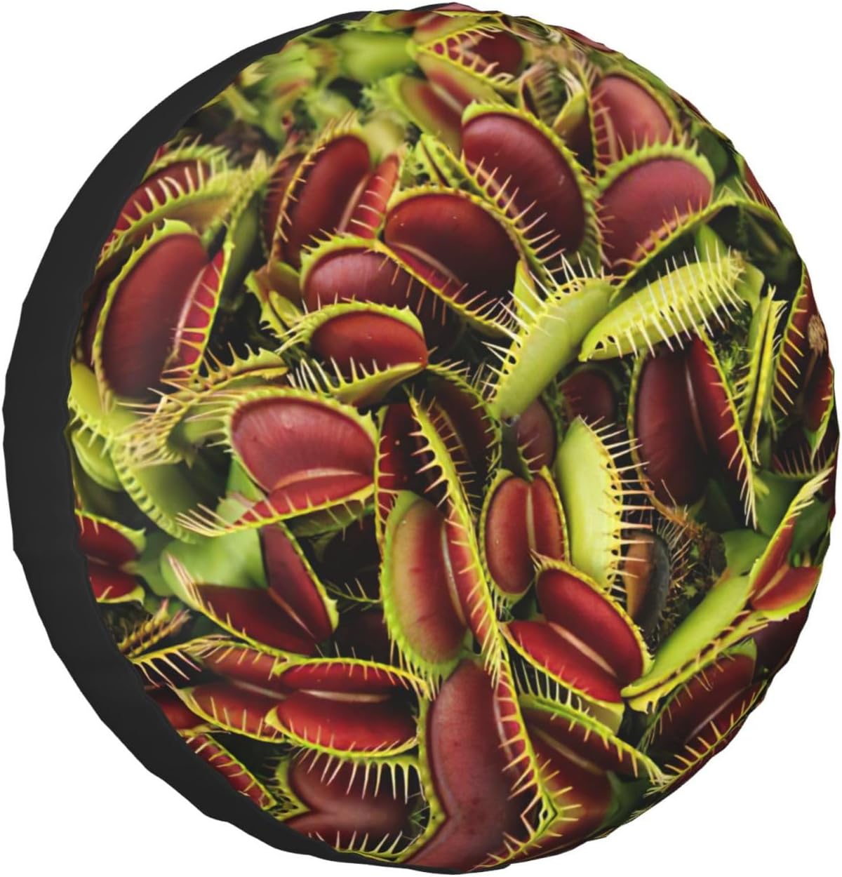 Carnivorous Plant Print Tire Cover Universal Spare Wheel for Trailer Rv SUV Truck Camper Travel Accessories