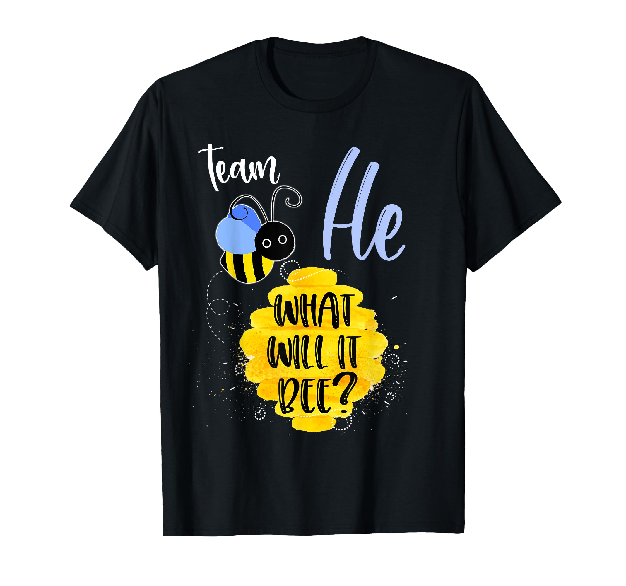 Amazon.com: Gender Reveal Team HE Shirt Boy What Will It Bee or She Tee ...