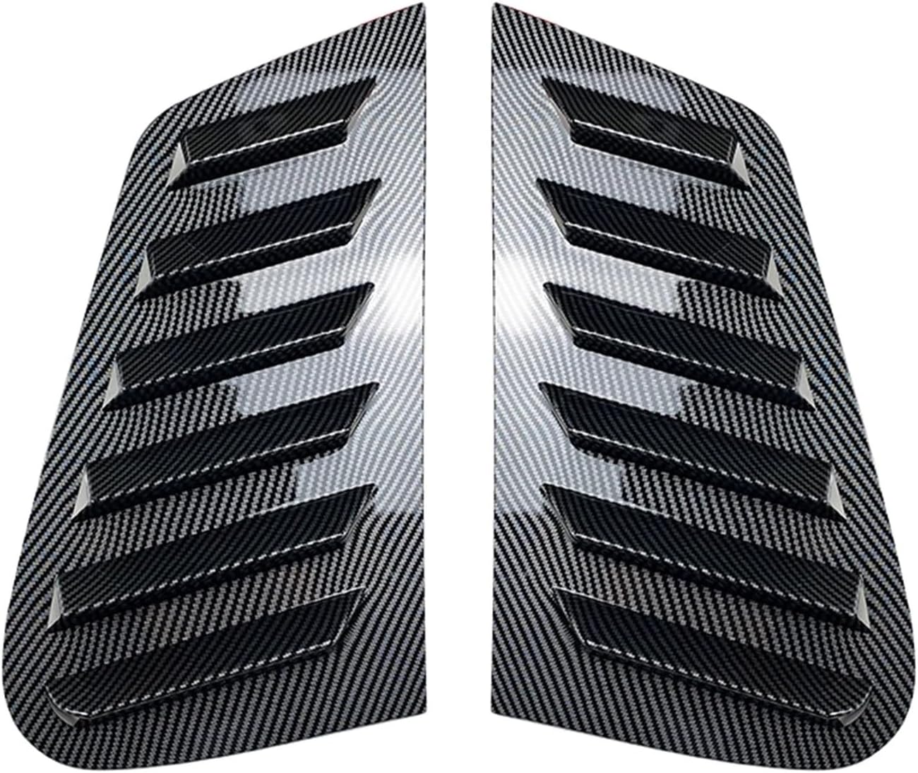 Rear Side Window Louver Shutter Trim Cover for Volkswagen VW Golf MK 4 MK4 IV Golf4 1997-2006 GFK Carbon Fiber Look/Gloss Black(Carbon Fiber Look)